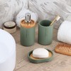 Evideco French Home Goods Bathroom Accessories with Natural Accents, Modern 6-piece Set - 2 of 4