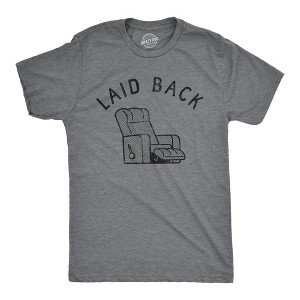 Mens Laid Back T Shirt Funny Sarcastic Recliner Chair Graphic Novelty Tee For Guys - Crazy Dog Men's T Shirt - 1 of 4