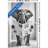 Trends International Reinders: Toilet Humor - Elephant Toilet Unframed Wall Poster Print Clear Push Pins Bundle 14.725" x 22.375" - 3 of 4