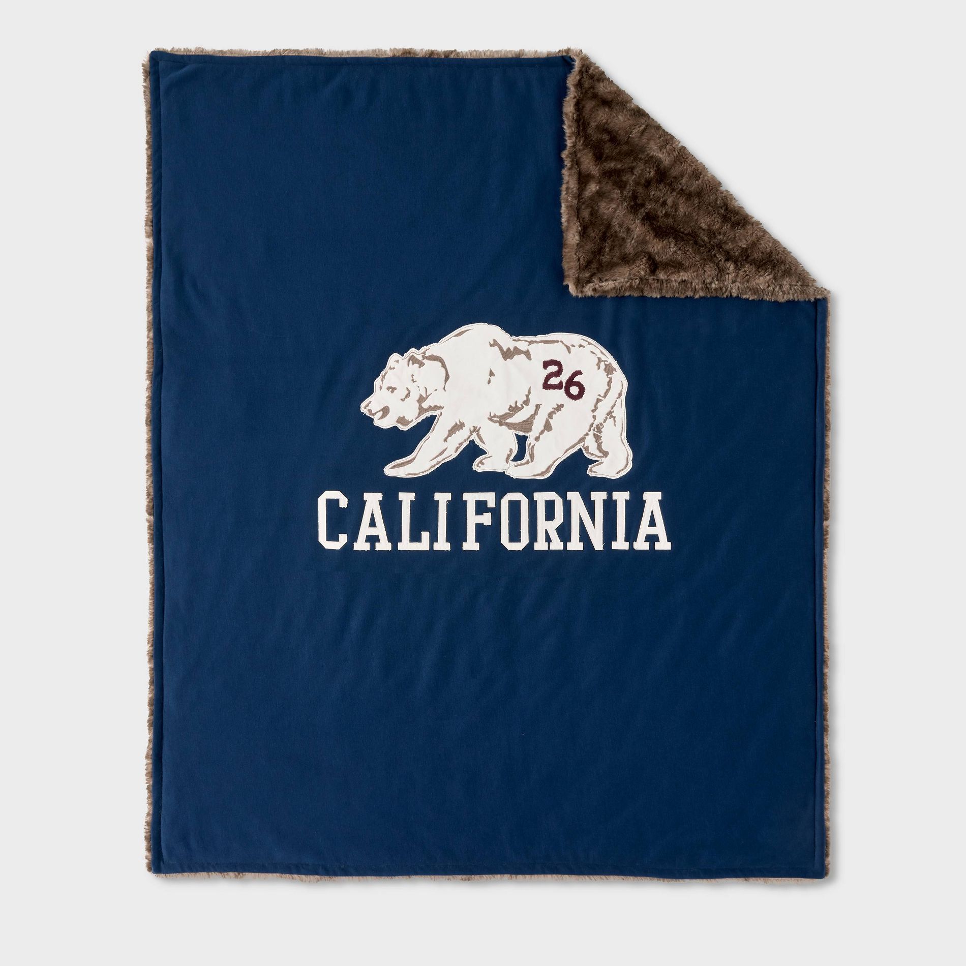 Cozy California Bear Blanket Blue - The Hollister Collection at Target