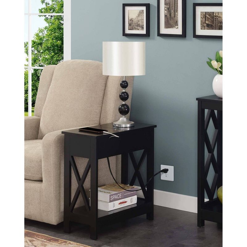 Oxford Flip Top End Table with Charging Station - Breighton Home, 3 of 10
