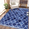 10x13 Rug Large Living Room Rug Washable Rug Ultra-Thin Non Slip Trellis Carpet Vintage Print Textured Rug Lightweight Foldable Accent Floor Cover - 3 of 4