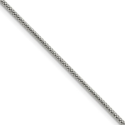 Black Bow Jewelry 2mm Stainless Steel Round Bismark Mesh Chain Necklace, 22 Inch - image 1 of 4