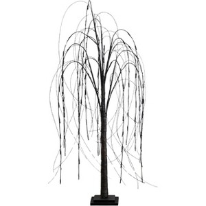 HomeStock  3ft White Prelit LED Flocked Full Twig Pine Artificial Christmas Tree w/ 100 Twinkling Warm Dual Color Lights - 1 of 4
