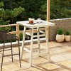 WestinTrends Malibu 30" All Weather HDPE Outdoor Patio Square Counter Height Bistro Table with Umbrella Hole - 2 of 4