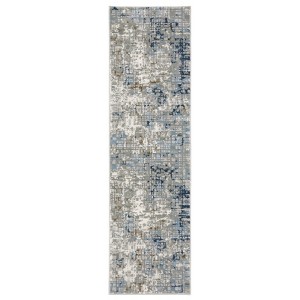 Oriental Weavers Easton 011E3 Blue/ Ivory Indoor Area Rug - 2'3" x 7'6" - 1 of 4
