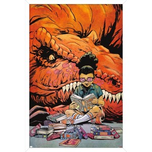 Trends International Marvel Moon Girl & Devil Dinosaur - Reading Framed Wall Poster Prints - 1 of 4