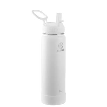 Tsuruya Insulated Water Bottle with Straw Stainless Steel Water Bottles with Flip-Up Straw Spout BPA-Free One-Press Opening for Safe Dri