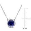 EVERLY JEWELRY | Sterling Silver  2 3/4 CT TGW Created Sapphire Fashion Pendant With Chain, 18-inch - 2 of 4