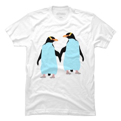 Adult Design By Humans Pride Penguins Holding Hands By mailboxdisco T-Shirt