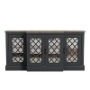 Galano 4-Door Accent Sideboard with Mirrored Cut-Out Doors 60.4" W × 18.2" D × 29.3" H - 4 of 4