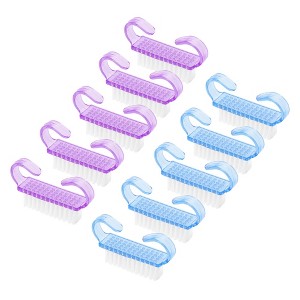 Unique Bargains Durable Horn Nail Cleaning Brush Small 10 Pcs - 1 of 4