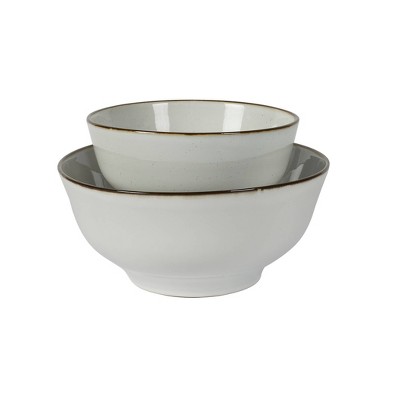 3pc Plastic Nesting Serving Bowls White - Made By Design™