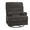 Chenille Swivel Rocking Recliner with Side Pocket - 4 of 4