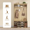 Okak 70.9IN Tall Storage Cabinet with Bench and Shelves, Freestanding Entryway Cabinet with 7 Coat Racks, Entryway Shoe Storage - 3 of 4