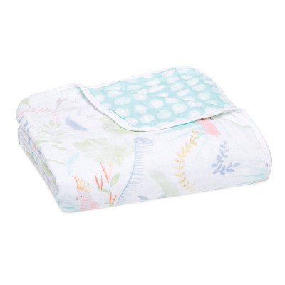 Aden + Anais Essentials Plush Blanket in Storm Grey | 100% Polyester