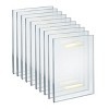 Azar Displays Self Adhesive Clear Acrylic Wall Sign Holder Frame 8.5" W x 11" H- Portrait/Vertical, 10-Pack - image 3 of 4