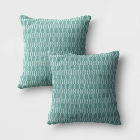 2pk City Geo Outdoor Pillow DuraSeason Fabric™ Smoke Green - Project 62™ - image 1 of 2