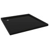 vidaXL Square ABS Shower Base Tray Black 35.4"x35.4" - 2 of 4