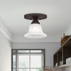 Livex Lighting Edgemont 1 - Light Flush Mount in  Bronze - 4 of 4