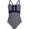 Lands' End Women's Chlorine Resistant Lace Up One Piece Swimsuit - 3 of 4