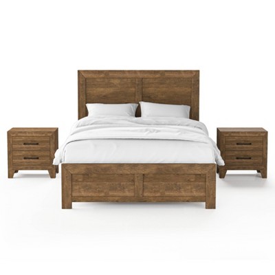 Queen bedroom set online with 2 nightstands