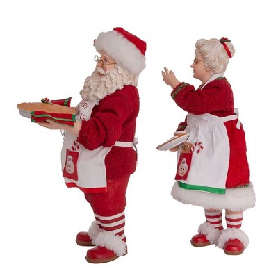Festive Mr. and Mrs. Santa Claus Baking Figurines Set