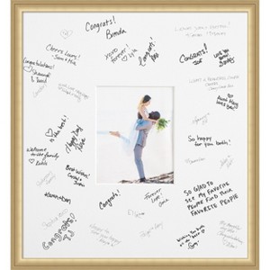 Florence Signature Mat Picture Frame – Guest Book Alternative for Weddings, Graduations, or Retirement – Autograph Photo Mat for Signature Board - 1 of 4