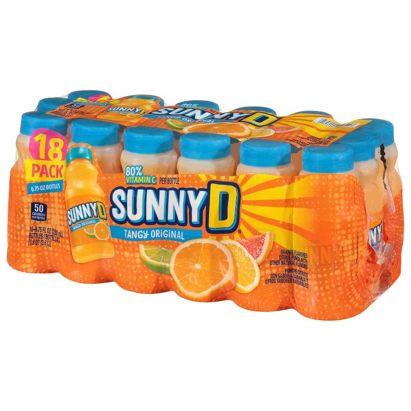 SunnyD Orange Juice Drink - 18pk/6.75 fl oz Bottles, 4 of 8
