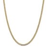 Black Bow Jewelry 4.25mm 14k Yellow Gold & Rhodium Hollow Pave Curb Chain Necklace - 2 of 4