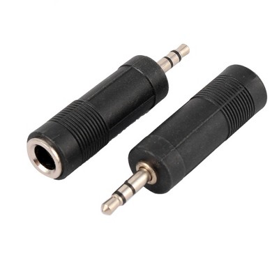 Unique Bargains 6.35mm 1/4" Female to 3.5mm 1/8" Male Adapter Jack Stereo Audio Connector 2 Pcs