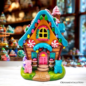 Sugary Haven Candy House Tabletop Figurine, 7" LED Christmas Gingerbread Style Home Decoration| OrnamentallyYou - 1 of 4