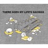 Eggspensive Eggs There Goes My Life Savings Crew Neck Short Sleeve Athletic Heather Men's T-shirt - 2 of 3