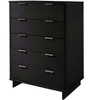 Sapphtopaz Modern Dresser with Drawers Elegant Vertical Textured Closet Organizer with Golden Metal Handles Dressers for Bedroom - 4 of 4