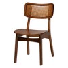 Baxton Studio Estera Mid-Century Modern Wood and Rattan 5-Piece Dining Set - 3 of 4