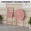 3-Piece Patio Bistro Set Folding Bistro Table and 2 Chairs Outdoor Furniture Sets with Premium Frame Space Saving Weather Resistant for Bistro Balcony - 4 of 4