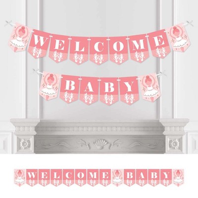 Big Dot of Happiness Tutu Cute Ballerina - Ballet Baby Shower Bunting Banner - Party Decorations - Welcome Baby