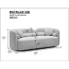 Luxury Modern 3-Seater Sofa, Boucle Fleece Upholstered Couch for Living Room, Apartment, Home Office - 2 of 4