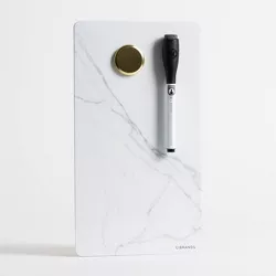 U Brands 5.5"x10" Frameless Magnetic Dry Erase Board