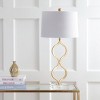 31.5" Metal/Crystal Levi Table Lamp with White Linen Shade, No Assembly, Includes LED Bulb - JONATHAN Y - 3 of 4
