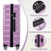 FONTOI Hardshell Luggage Set 3 Piece(20/24/28 Inch), Travel Suitcase with Spinner Wheels for Men Women, Purple, 11.3"*29.4"*19.5" - 3 of 4