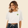 Dalix Alien Embroidered Cotton Relaxed Fit Flowy Short Sleeve Crewneck Tee Shirt Womens - 3 of 4