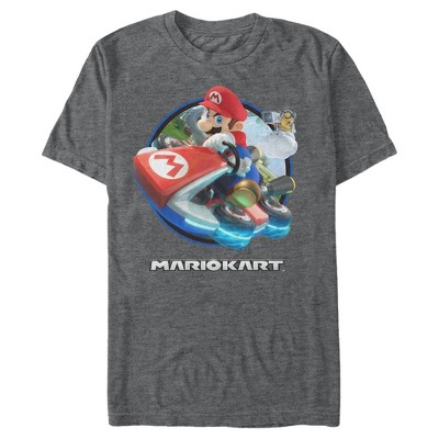 Men s Nintendo Mario Kart 8 T Shirt Charcoal Heather Large