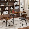 NicBex 4/5-Piece Industrial Style Dining Set Dining Table & Chairs for Kitchen,Restaurant,Modern Dinette Set with Metal Frame - 3 of 4