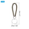 Unique Bargains Braided Leather Car Wallet Keychain with Stainless Steel Key Ring - 2 of 3