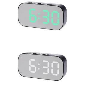 REGALWOVEN 2 Pcs Plastic Digital Corded Adjustable Electric Alarm Clock 5.1 x 2.6 x 1.4 inches - 1 of 4