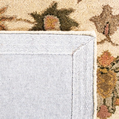 Gold and Beige Hand-Tufted Wool Area Rug, 6' x 9'