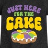 Girls' - Instant Message - Mardi Gras Here For The Cake Fitted Short Sleeve Graphic T-Shirt - 2 of 4