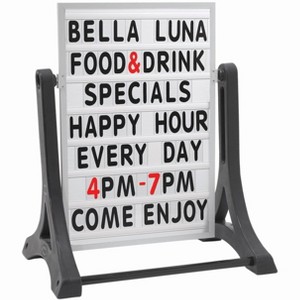 Aarco Products 36"H x 24"W Double Sided Sidewalk Sign with Changeable Letterboard and Set of 354 Characters - 1 of 2