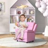 Qaba Kids Recliner Chair, Kids Leather Sofa Lounge Chair with Armrest, Footrest, Headrest for Boys and Girls 3-9 Years Old - 3 of 4
